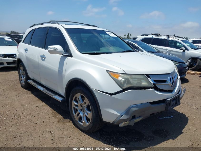 2008 Acura Mdx Technology Package VIN: 2HNYD28498H500220 Lot: 39894036