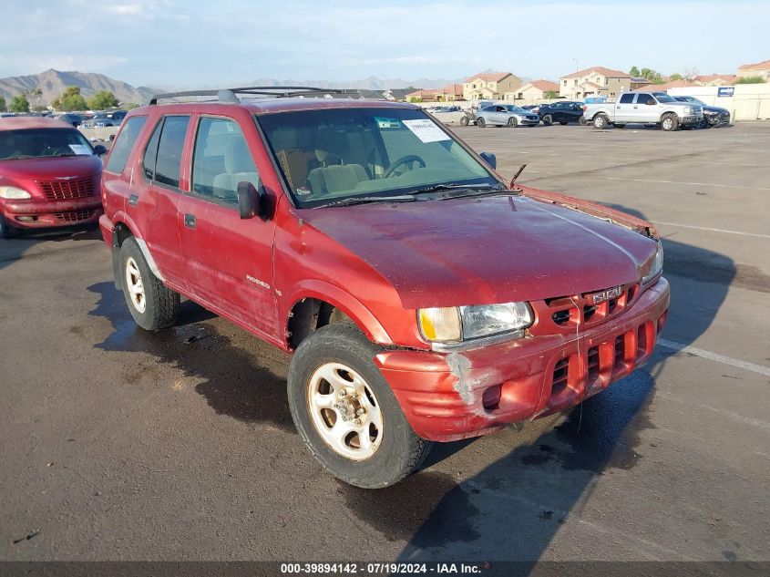 2001 Isuzu Rodeo Ls 3.2L/Ls 3.2L V6/Lse 3.2L V6/S/S 3.2L V6 VIN: 4S2DM58W714343429 Lot: 39894142