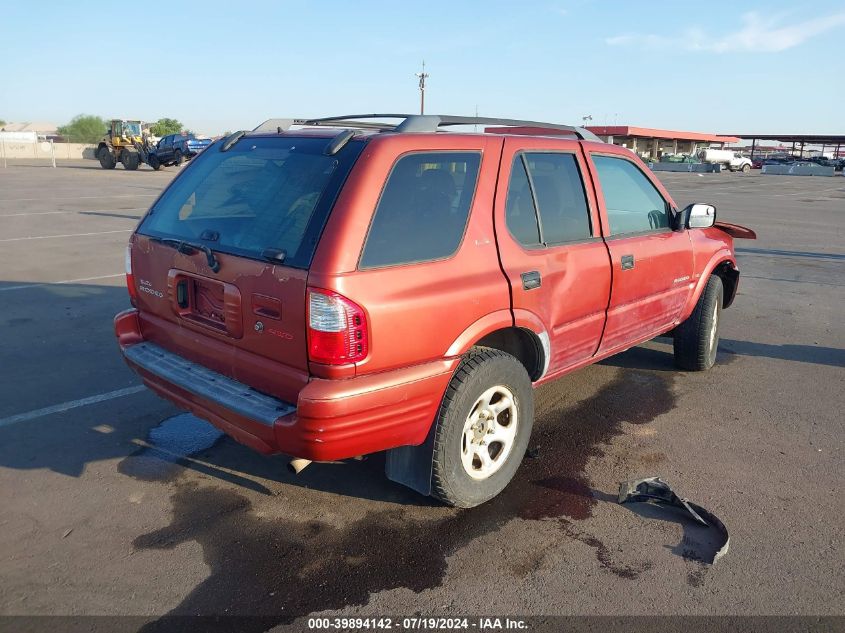 2001 Isuzu Rodeo Ls 3.2L/Ls 3.2L V6/Lse 3.2L V6/S/S 3.2L V6 VIN: 4S2DM58W714343429 Lot: 39894142