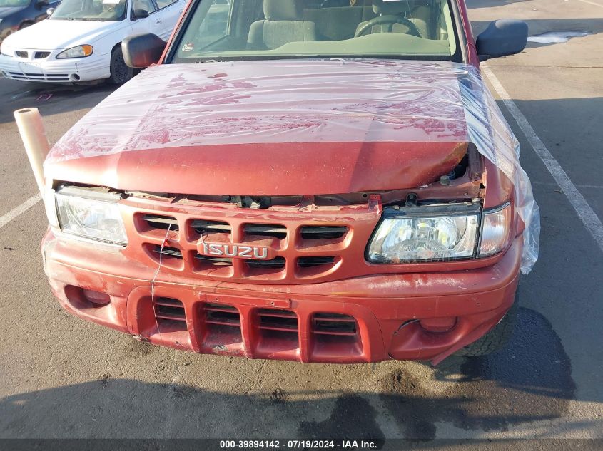 2001 Isuzu Rodeo Ls 3.2L/Ls 3.2L V6/Lse 3.2L V6/S/S 3.2L V6 VIN: 4S2DM58W714343429 Lot: 39894142