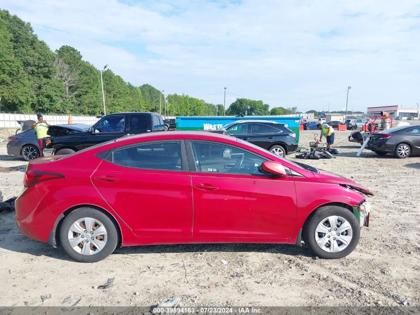 2016 Hyundai Elantra Se VIN: KMHDH4AE1GU541052 Lot: 39894163