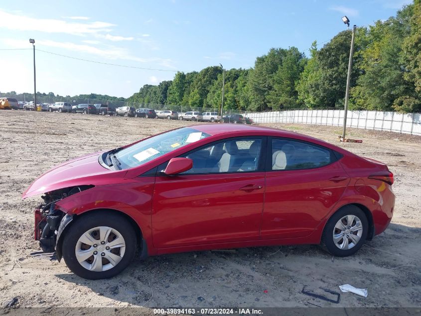 2016 Hyundai Elantra Se VIN: KMHDH4AE1GU541052 Lot: 39894163