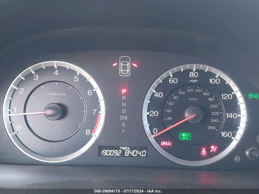 2011 Honda Accord Exl VIN: 1HGCP2F88BA133962 Lot: 39894175