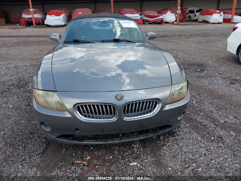 2004 BMW Z4 3.0I VIN: 4USBT53584LT25823 Lot: 39894229