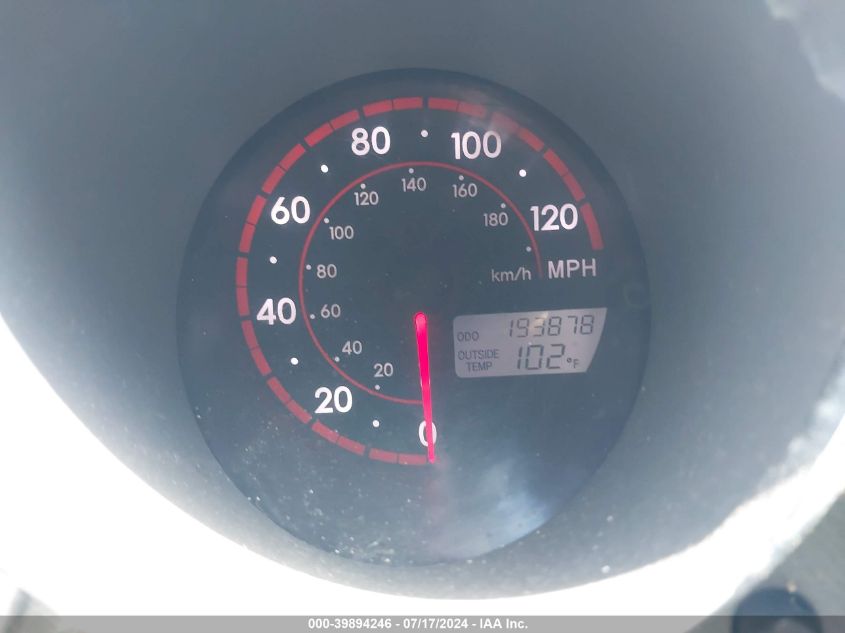 2008 Toyota Matrix Xr VIN: 2T1KR30E98T706462 Lot: 39894246