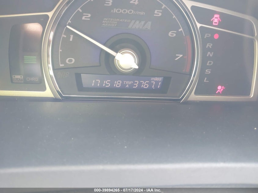 2010 Honda Civic Hybrid Hybrid VIN: JHMFA3F26AS001708 Lot: 39894265