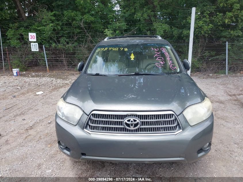 2008 Toyota Highlander Hybrid Limited VIN: JTEEW44A482009360 Lot: 39894298