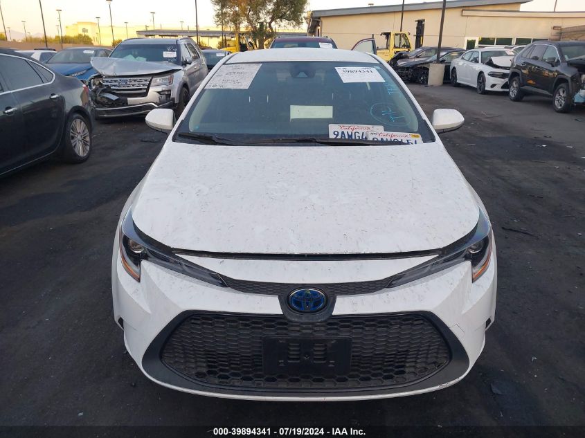 2022 Toyota Corolla Hybrid Le VIN: JTDEAMDEXNJ054701 Lot: 39894341