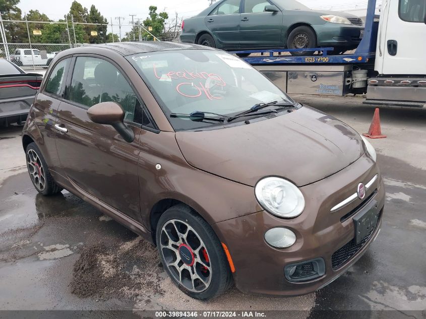 2013 Fiat 500 Sport VIN: 3C3CFFBR5DT741879 Lot: 39894346