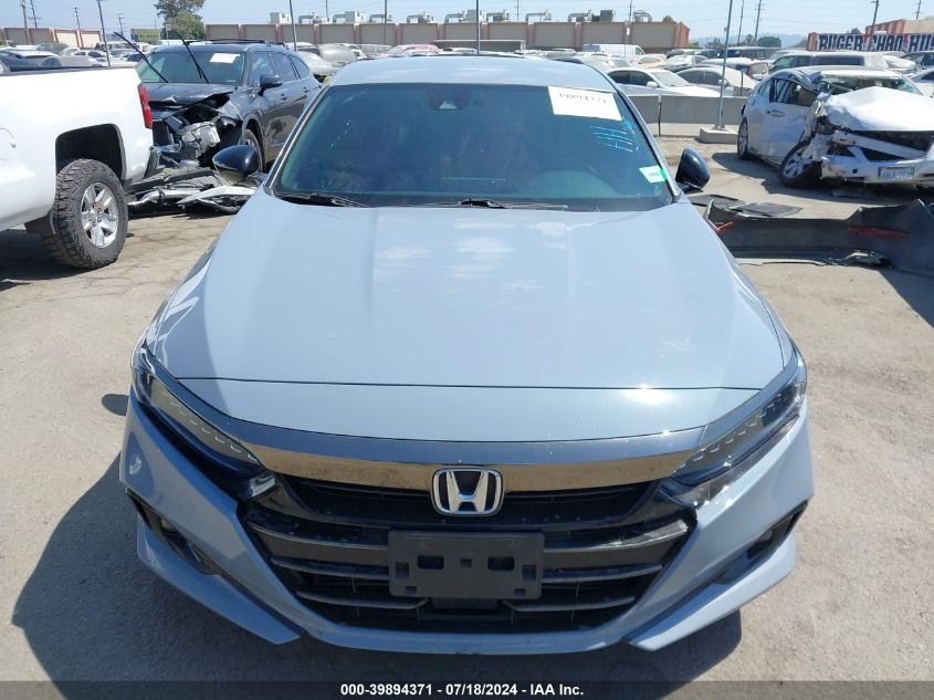 2022 Honda Accord Sport VIN: 1HGCV1F3XNA018966 Lot: 39894371