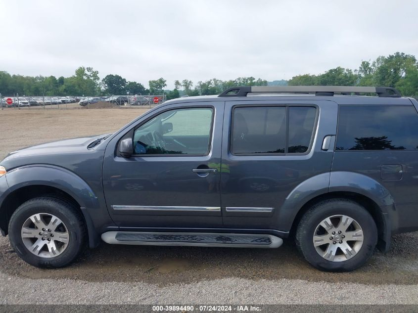 2011 Nissan Pathfinder S/Le/Se VIN: 5N1AR1NB5BC620852 Lot: 39894490