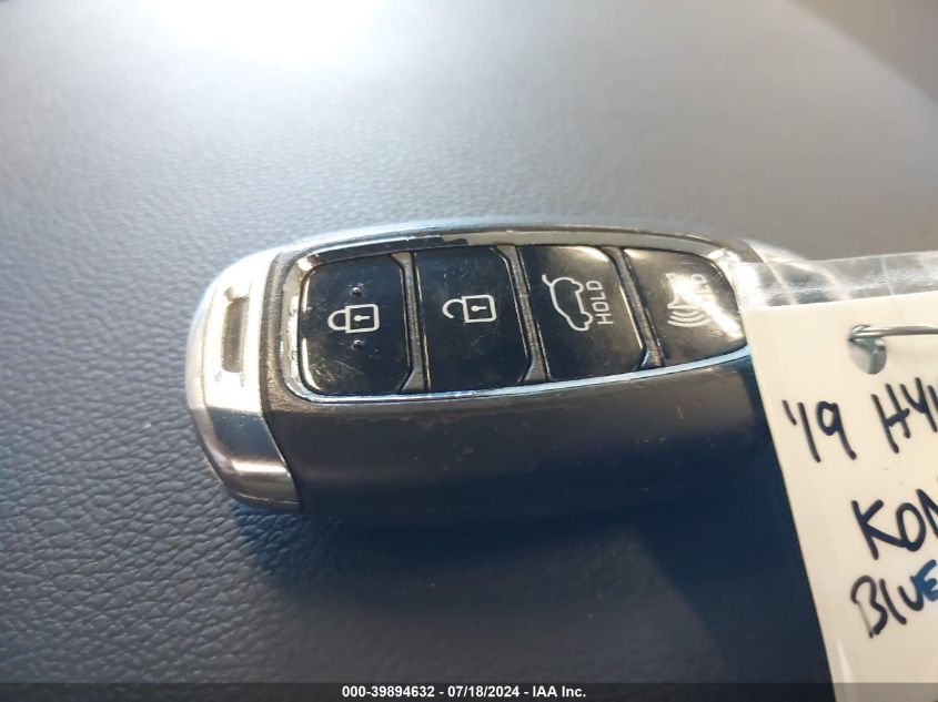 2019 Hyundai Kona Limited VIN: KM8K3CA53KU223300 Lot: 39894632