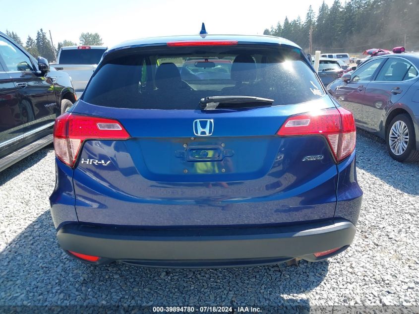 2016 Honda Hr-V Ex VIN: 3CZRU6H59GM716962 Lot: 39894780