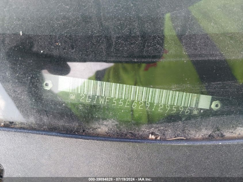 2002 Chevrolet Impala VIN: 2G1WF55E629129596 Lot: 39894828