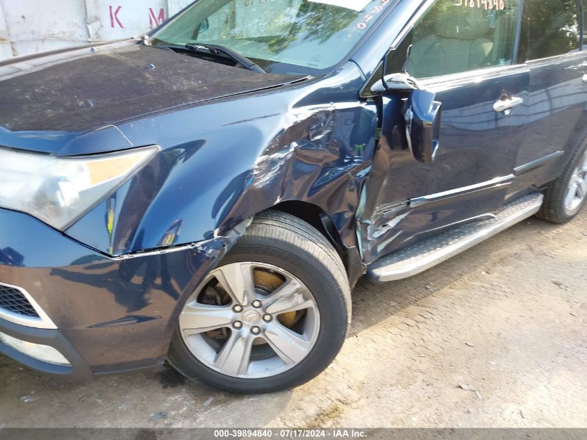 2010 Acura Mdx VIN: 2HNYD2H20AH516391 Lot: 39894840