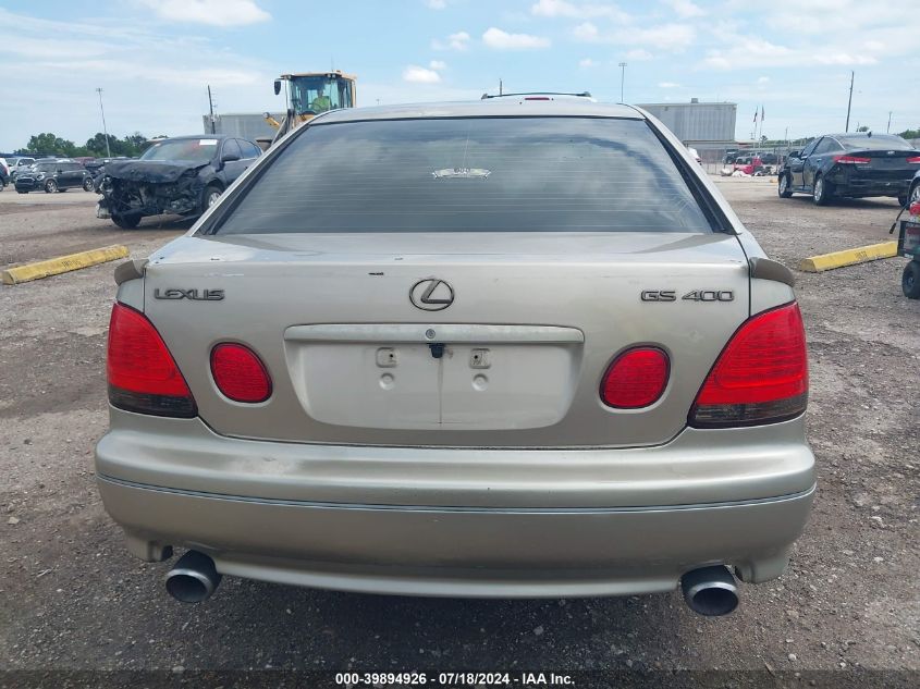 2000 Lexus Gs 400 VIN: JT8BH68X8Y0024188 Lot: 39894926