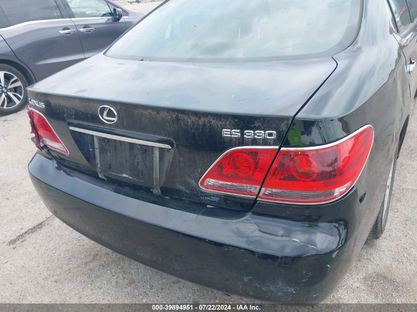 2005 Lexus Es 330 VIN: JTHBA30G655099338 Lot: 39894951
