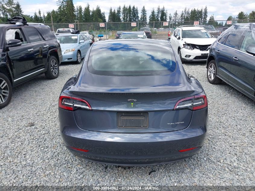 2020 Tesla Model 3 Long Range Dual Motor All-Wheel Drive VIN: 5YJ3E1EB2LF800786 Lot: 39894962