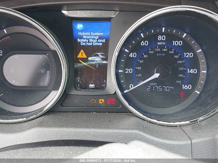 2012 Hyundai Sonata Hybrid Hybrid VIN: KMHEC4A46CA045993 Lot: 39895072