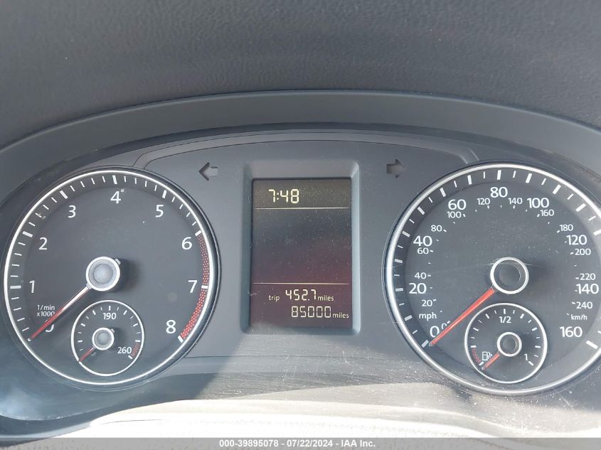 2012 Volkswagen Passat 2.5L S VIN: 1VWAP7A37CC072895 Lot: 39895078