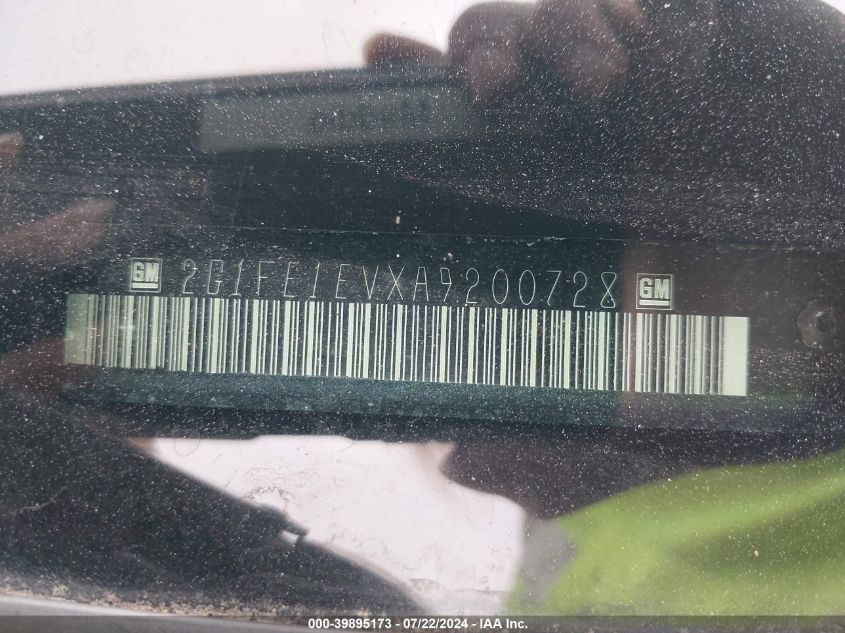 2010 Chevrolet Camaro 1Ls VIN: 2G1FE1EVXA9200728 Lot: 39895173