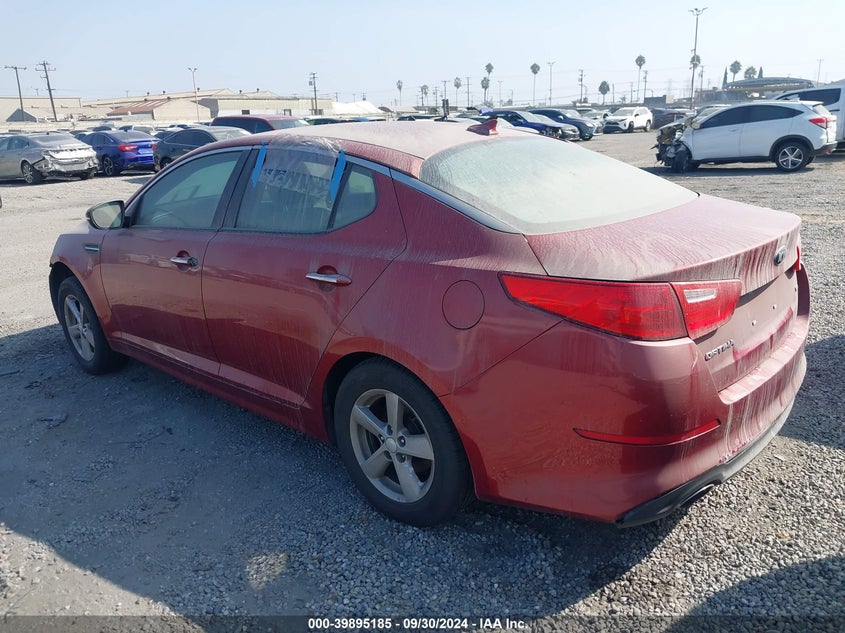 Vin: 5xxgm4a74eg293364, lot: 40382001, kia optima lx 20143