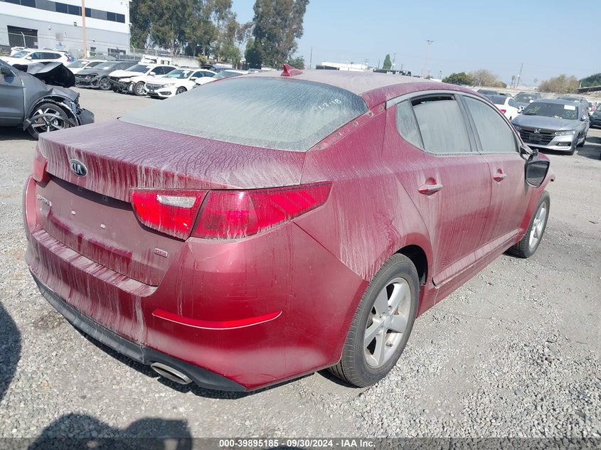 Vin: 5xxgm4a74eg293364, lot: 40382001, kia optima lx 20144
