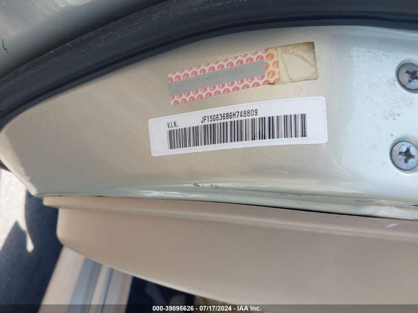 2006 Subaru Forester 2.5X VIN: JF1SG63686H748809 Lot: 39895626
