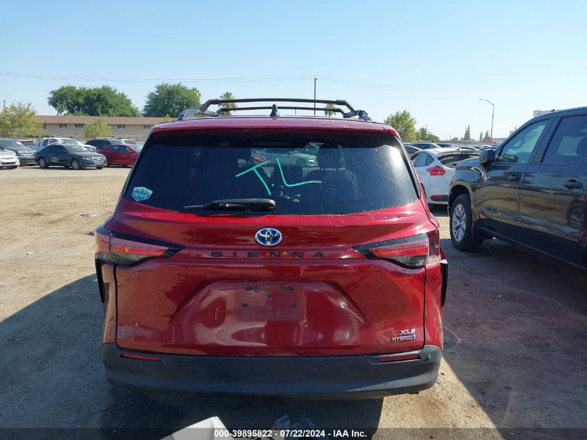 2022 Toyota Sienna Xle VIN: 5TDJRKEC2NS091656 Lot: 39895822