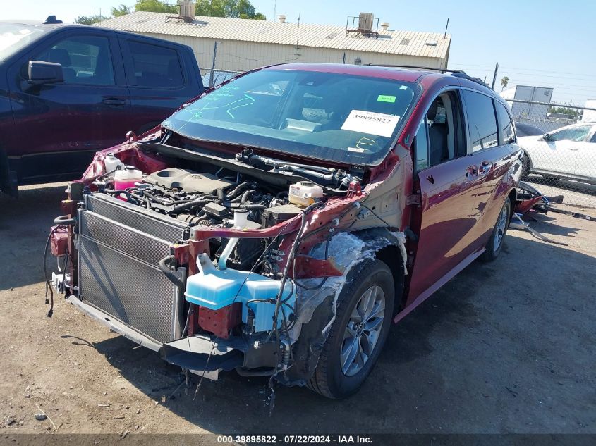 5TDJRKEC2NS091656 2022 TOYOTA SIENNA - Image 2