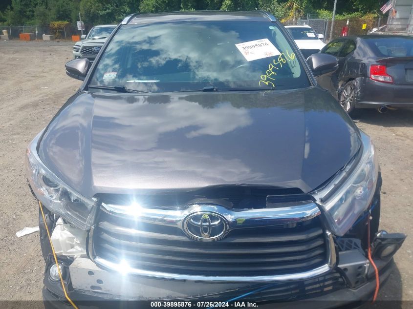 2015 Toyota Highlander Xle V6 VIN: 5TDJKRFH7FS089488 Lot: 39895876