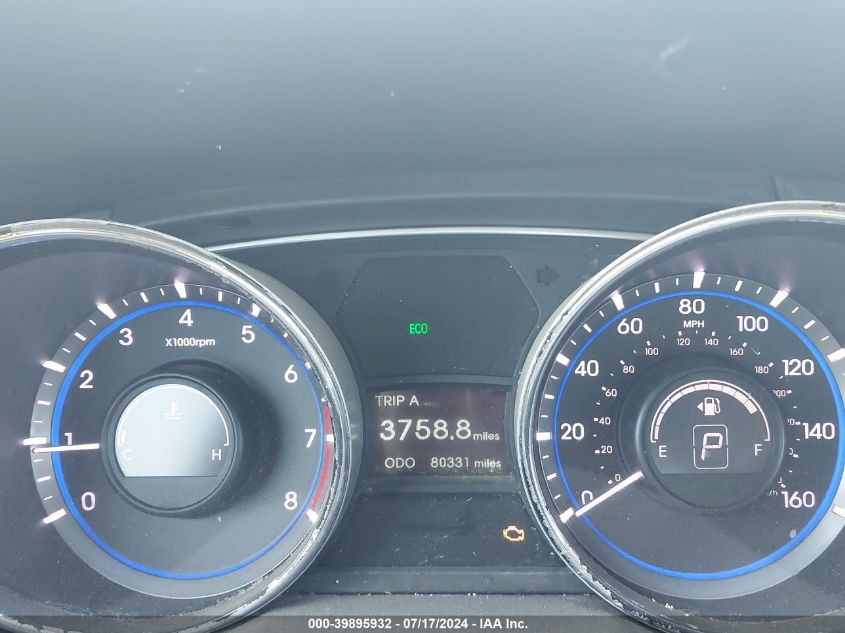 2013 Hyundai Sonata Gls VIN: 5NPEB4AC0DH793907 Lot: 39895932