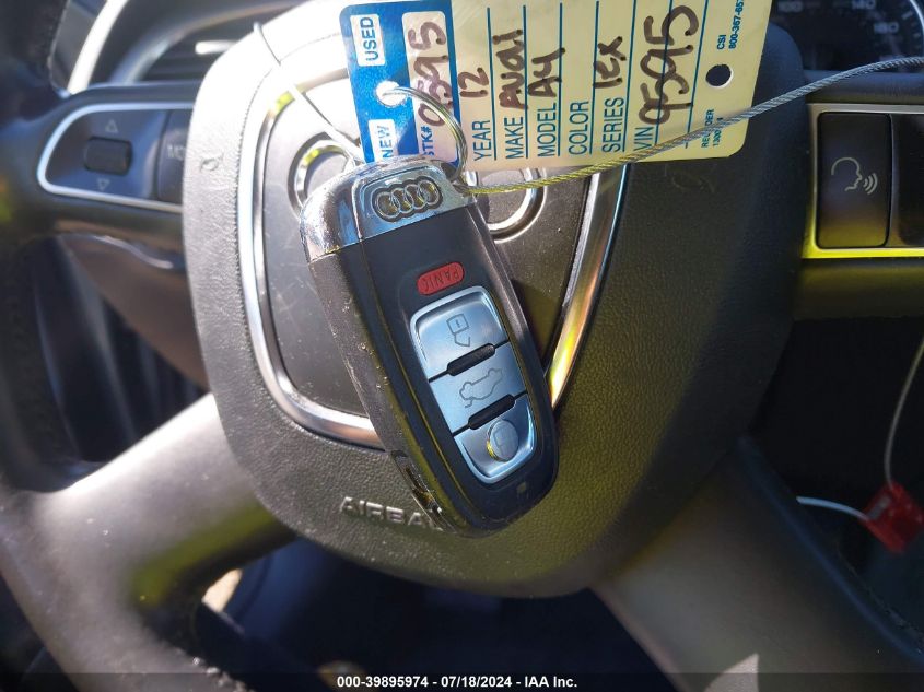 2012 Audi A4 2.0T Premium VIN: WAUAFAFL9CN013084 Lot: 39895974