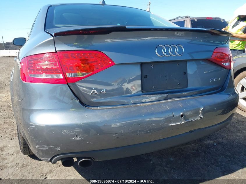 2012 Audi A4 2.0T Premium VIN: WAUAFAFL9CN013084 Lot: 39895974