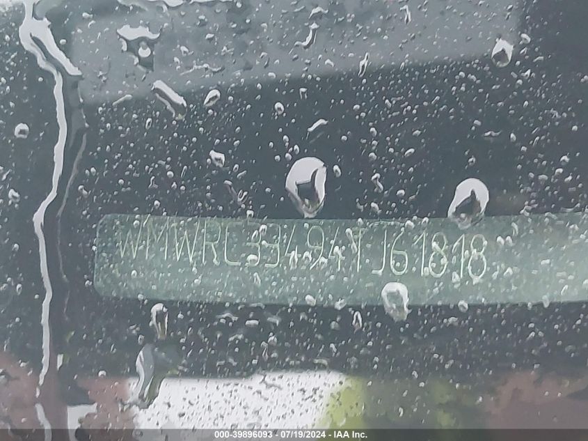 2004 Mini Cooper VIN: WMWRC33494TJ61818 Lot: 39896093