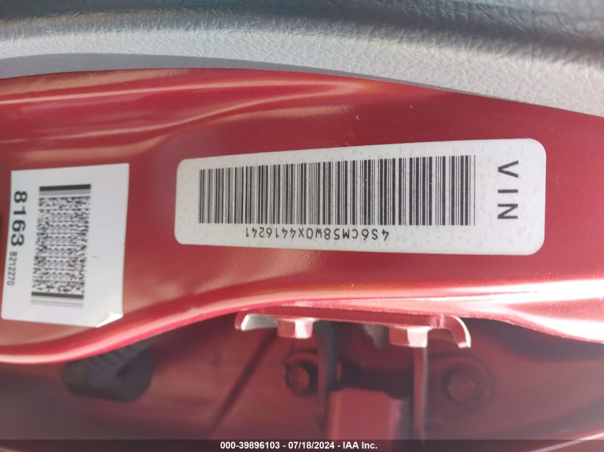 1999 Honda Passport Ex/Lx VIN: 4S6CM58W0X4416241 Lot: 39896103