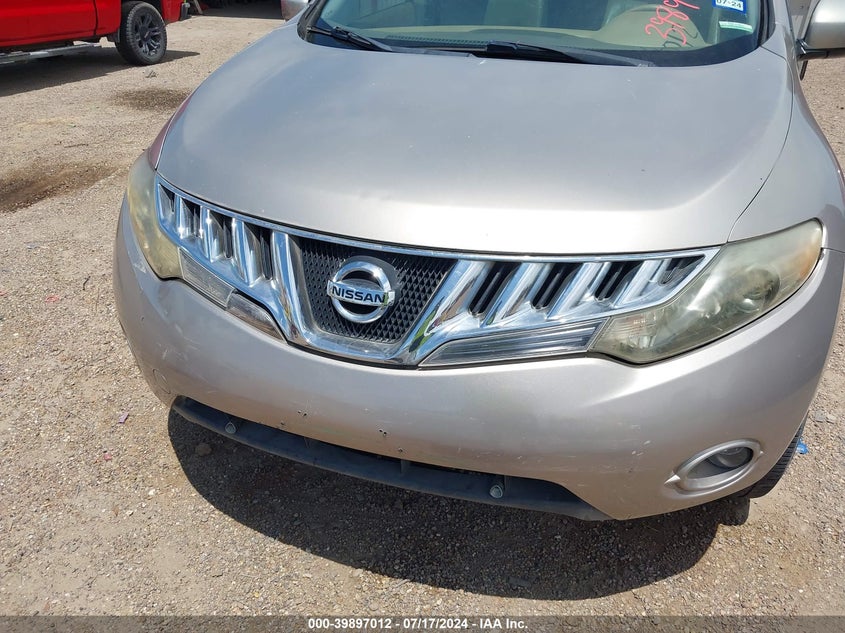 2010 Nissan Murano Sl VIN: JN8AZ1MU1AW017809 Lot: 39897012