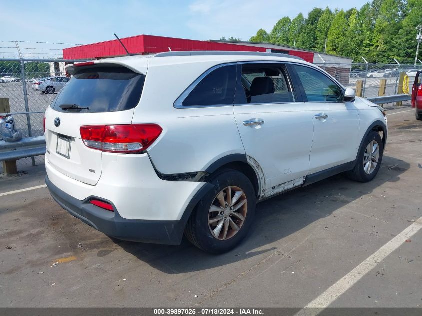 2016 Kia Sorento 2.4L Lx VIN: 5XYPG4A33GG074740 Lot: 39897025