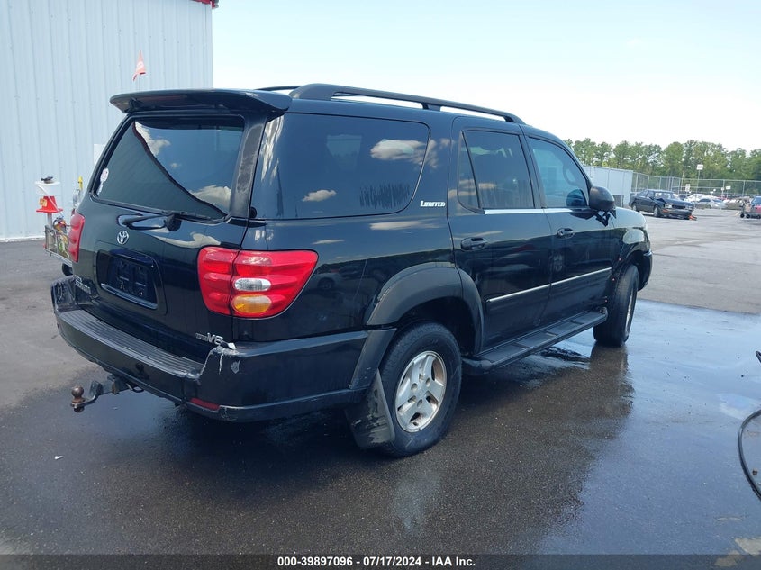 2001 Toyota Sequoia Limited VIN: 5TDZT38AX1S055115 Lot: 39897096