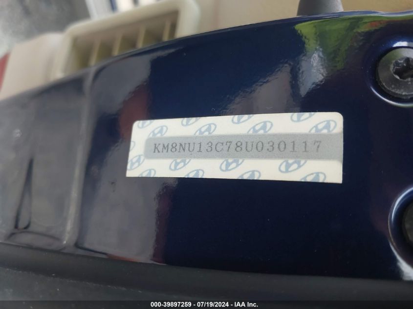 2008 Hyundai Veracruz Gls/Limited/Se VIN: KM8NU13C78U030117 Lot: 39897259