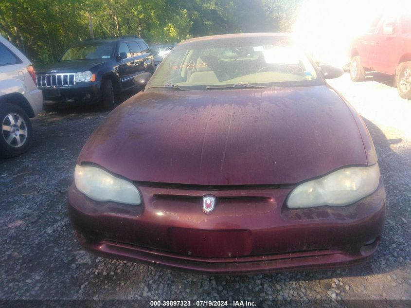 2001 Chevrolet Monte Carlo Ss VIN: 2G1WX15K619263647 Lot: 39897323