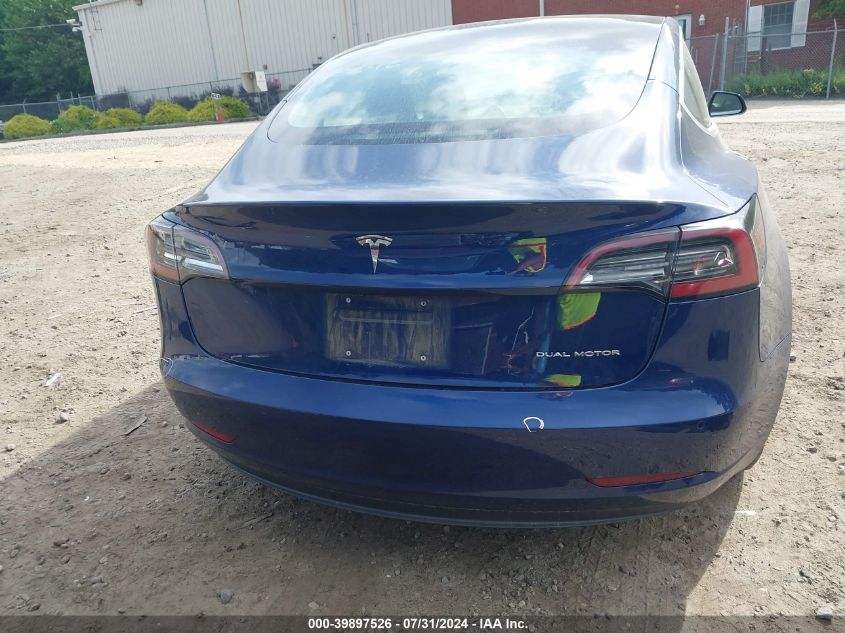 2018 Tesla Model 3 Long Range/Performance VIN: 5YJ3E1EBXJF091862 Lot: 39897526