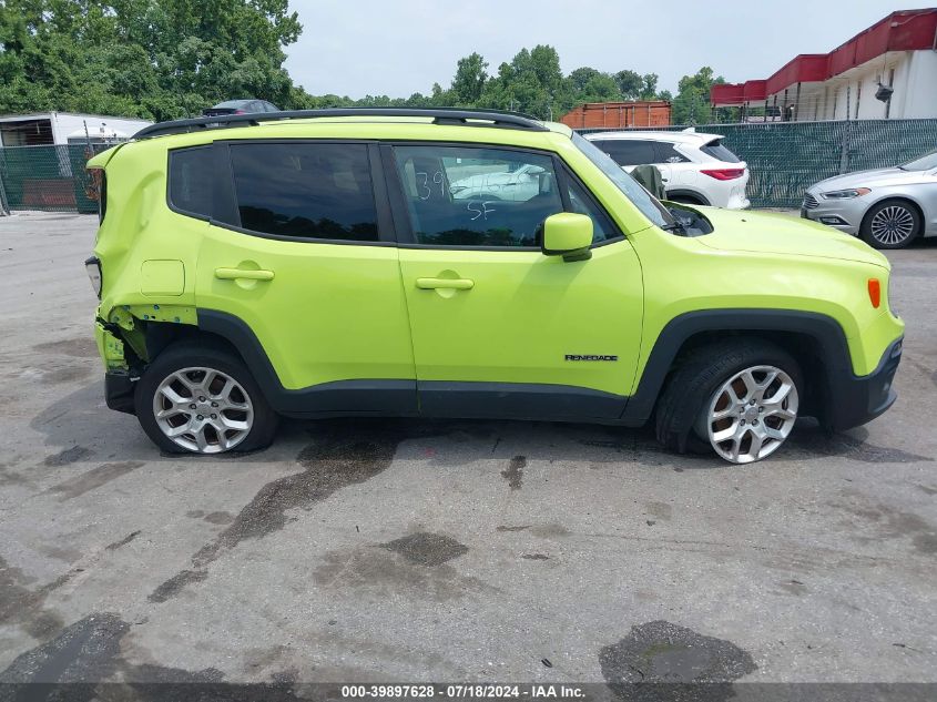 2018 Jeep Renegade Latitude Fwd VIN: ZACCJABB6JPH34197 Lot: 39897628