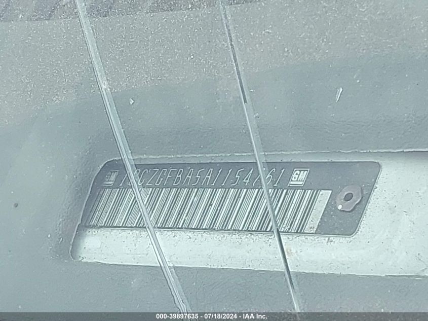 2010 Chevrolet Express 2500 Work Van VIN: 1GCZGFBA5A1154761 Lot: 39897635