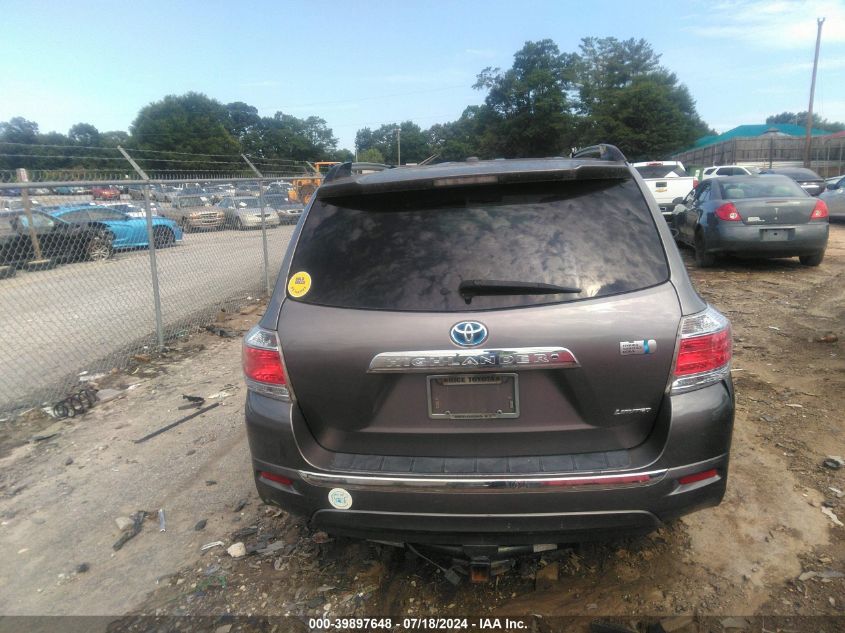 2012 Toyota Highlander Hybrid Limited V6 VIN: JTEDC3EH1C2007018 Lot: 39897648