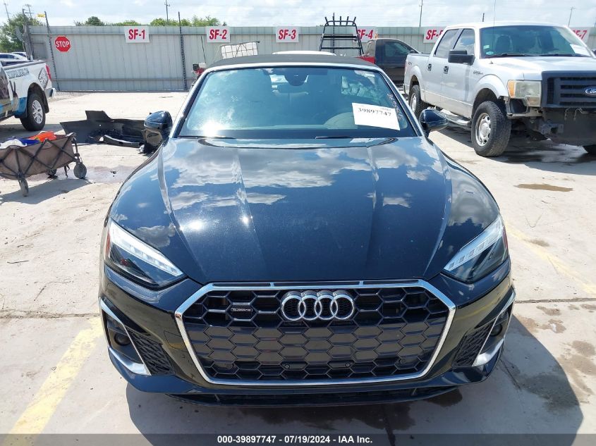 2023 Audi A5 Cabriolet Premium 45 Tfsi S Line Quattro S Tronic VIN: WAU3AGF51PN006437 Lot: 39897747