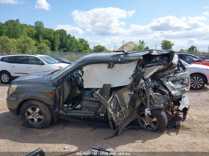 2006 Honda Pilot Ex-L VIN: 5FNYF18786B008916 Lot: 39897750