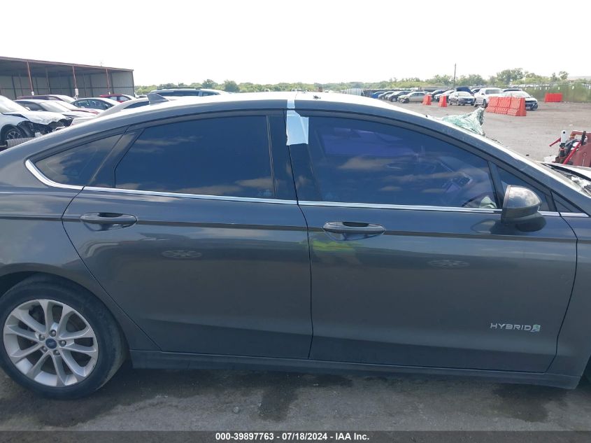 2019 Ford Fusion Hybrid Se VIN: 3FA6P0LU4KR206693 Lot: 39897763