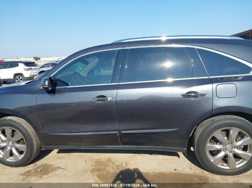 2015 Acura Mdx Advance VIN: 5FRYD3H88FB014076 Lot: 39897828