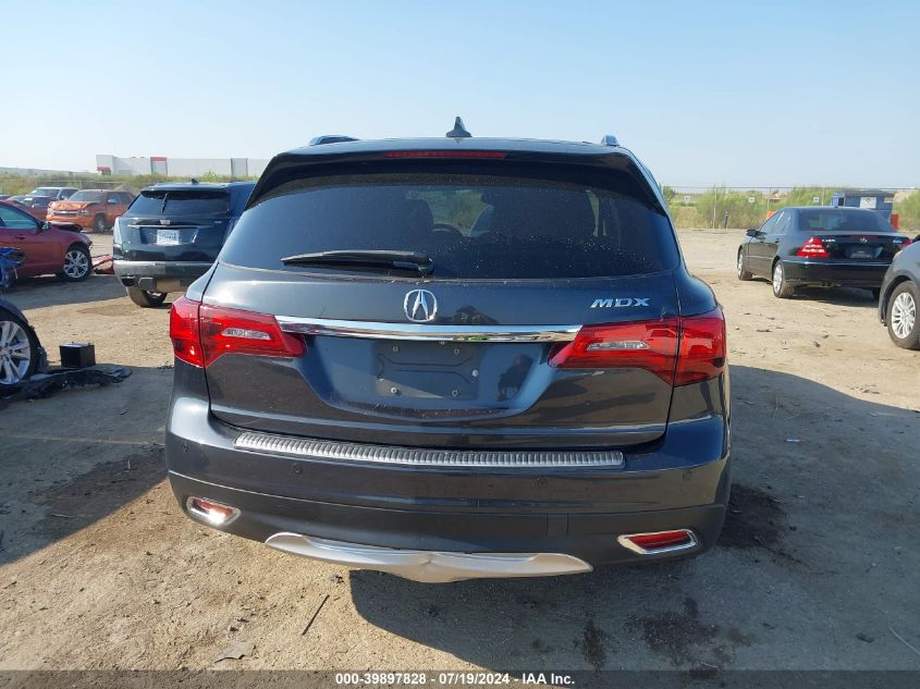 2015 Acura Mdx Advance VIN: 5FRYD3H88FB014076 Lot: 39897828